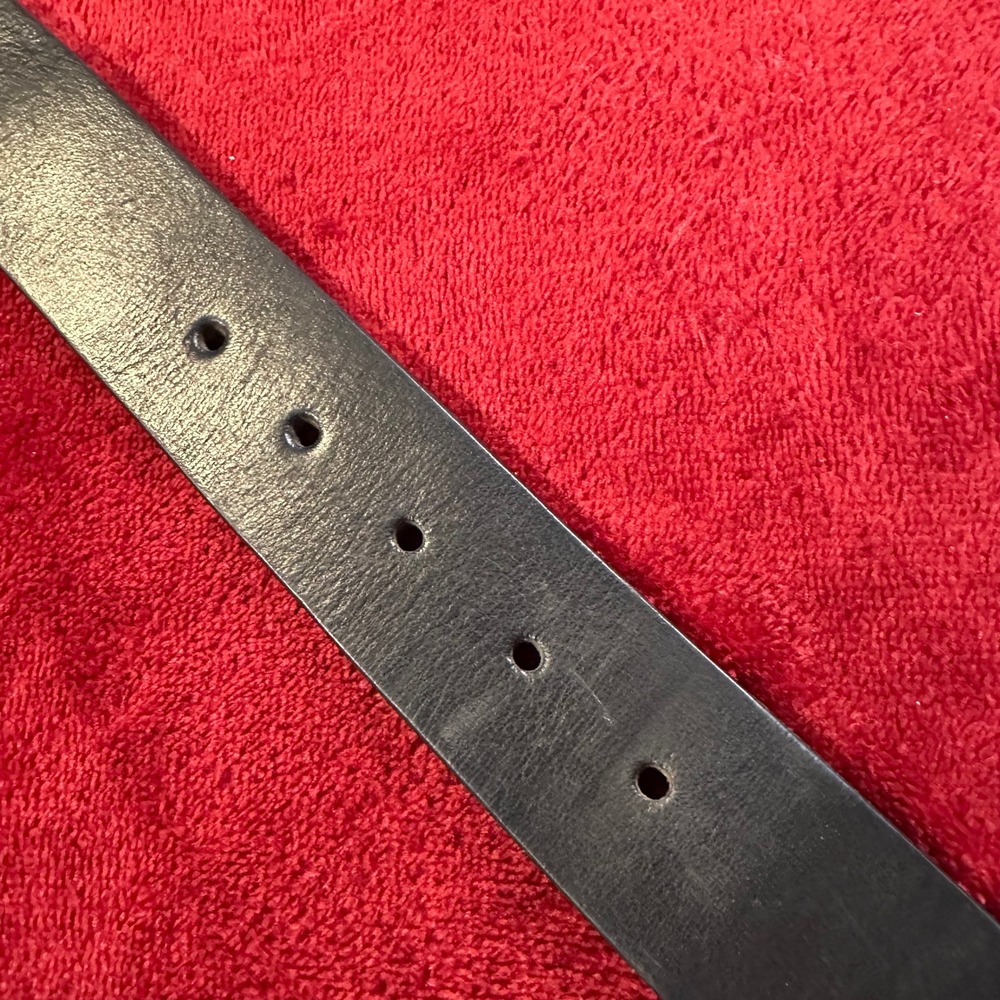 Armani Exchange Mens Black Leather Belt A|X Logo Solid Brass Buckle 30 - Picture 7 of 10